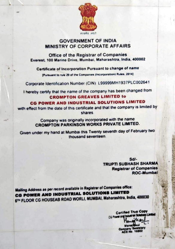 Certificate 1